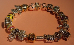 pandora gold beads